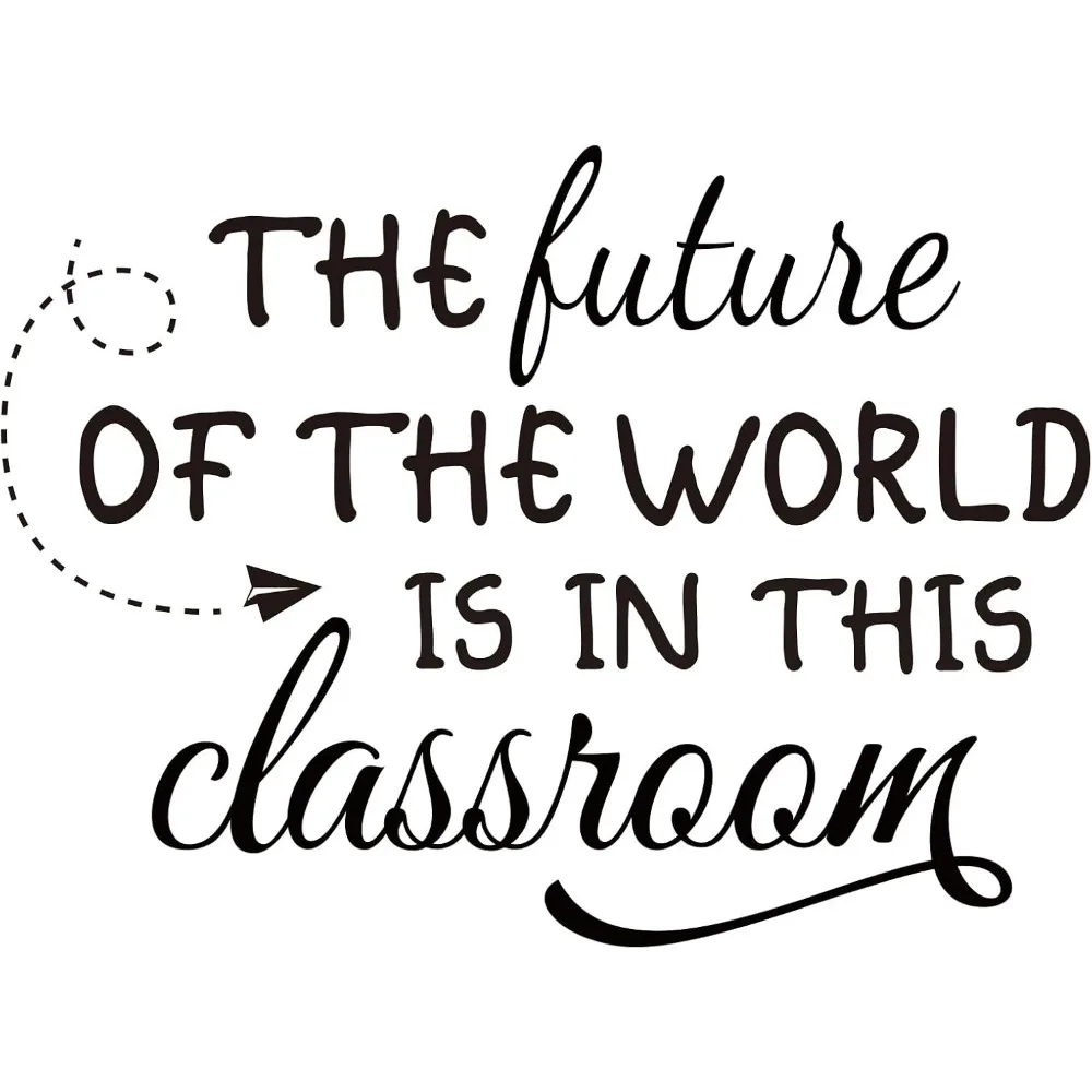 Classroom Wall Decals The Future of This World is in This Classroom Stickers Inspirational Wall Decor Decorative