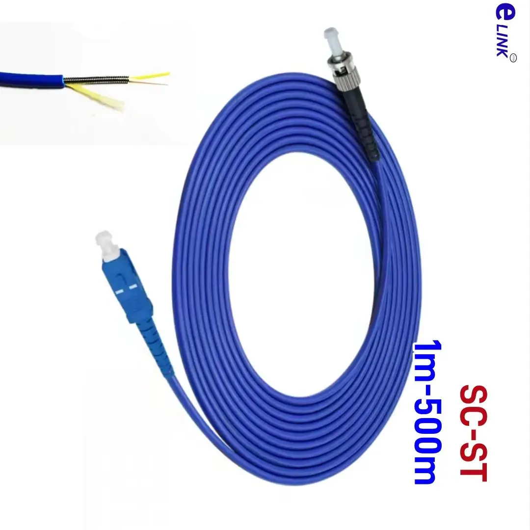 fiber optic jumper 1-500M SC-ST1C 100m 120m 50m 200m 30m 300m ratproof waterproof SC-ST UPC SM single core blue indoor outdoor