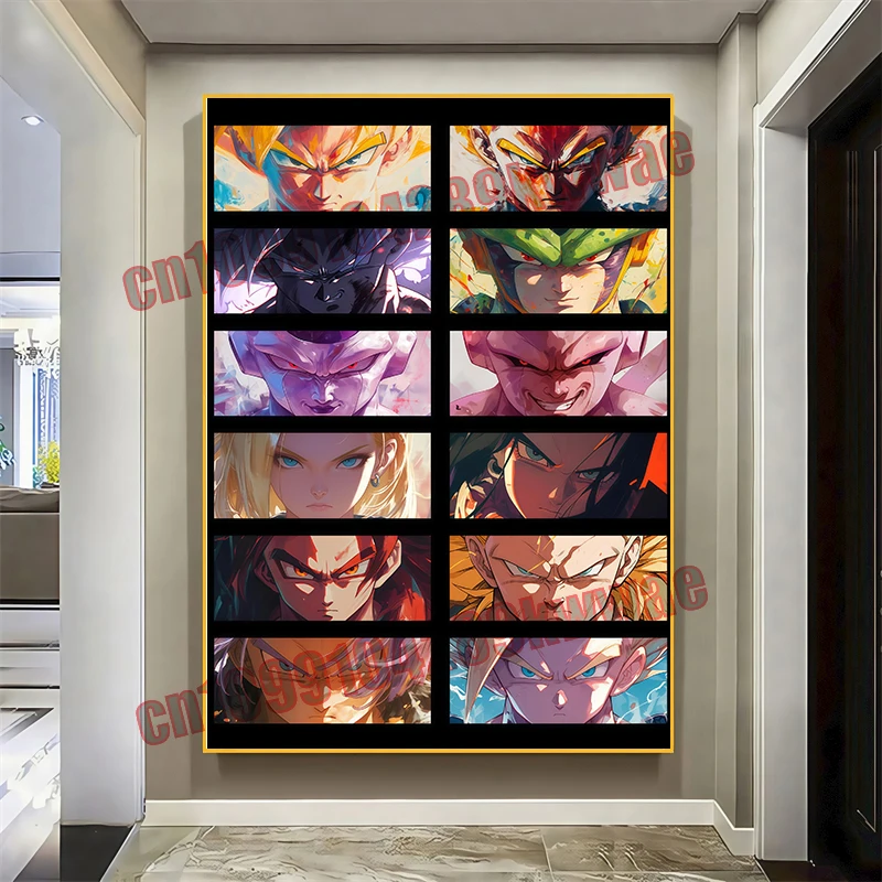 

Japanese Cartoon Painting Canvas Dragon Ball Z Goku, Printing Poster, Wall Art, Living Room Decoration, House, Wall Image, Gift
