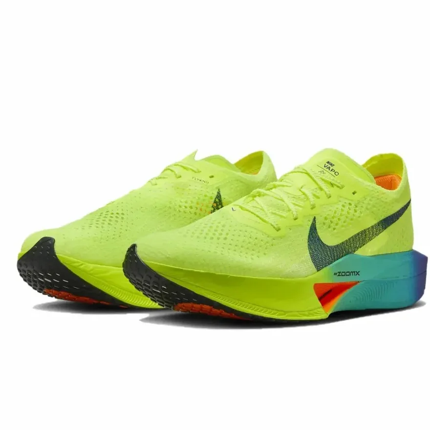 Nike Trendy Versatile Non-slip and wear-resistant Comfortable low-top Carbon Plate Running Shoes Men's Chartreuse
