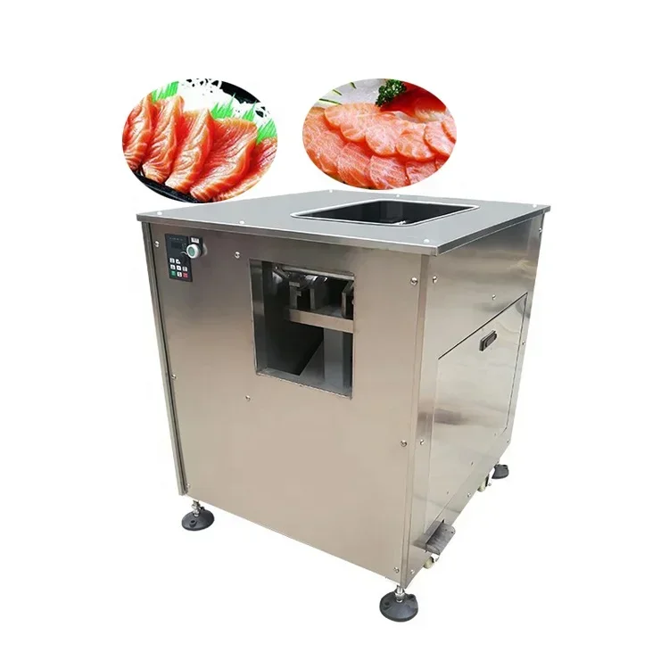 Automatic Electric Cod Anchovy Trout Salmon Catfish Tilapia Fish Smoke Sashimi Slice Cut Slicer Fillet Machine