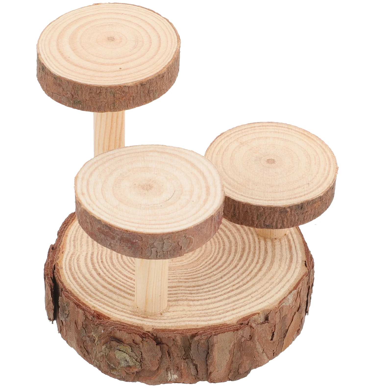 Wedding Decor Cake Rack Multi-layer Flower Stand Forest Style Table Decoration (small A) 3 Tier Wood Cupcake Stands