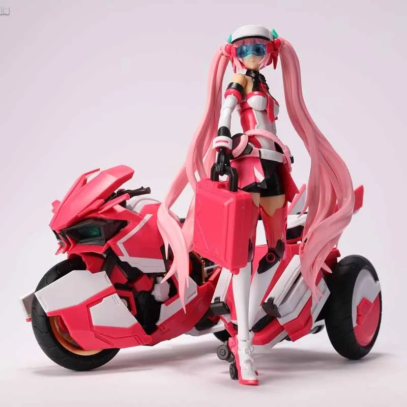 SOSKILL Original Model Kit Hatsune Miku Pink Soundburst motorcycle Anime Action Figure Assembly Model Toy for Boys 180mm