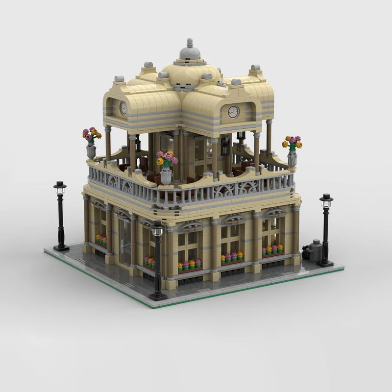 Blocs de construction de rue ville détaillés, 2335 pièces, Kit de briques Moc, grand modèle Architectural N. IV, article de collection à affichage impressionnant