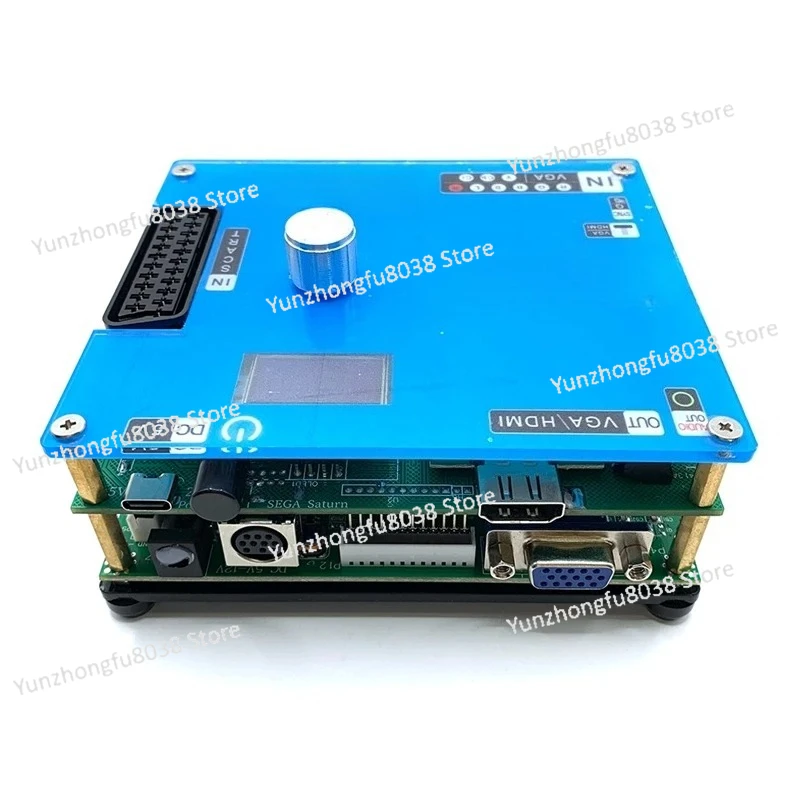 لعبة التحكم الجديدة في المحول، جهاز ترانسكودر الفيديو VGA Scart Ypbpr إشارة إلى VGA HD Upscalers