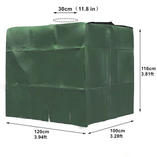 MY·BAKERMAN Neue 1000L IBC Tank Abdeckung Container Aluminium wasserdichte und Staubdichte Abdeckung Regenwasser Tank Oxford Tuch UV Schutz Abdeckung 6
