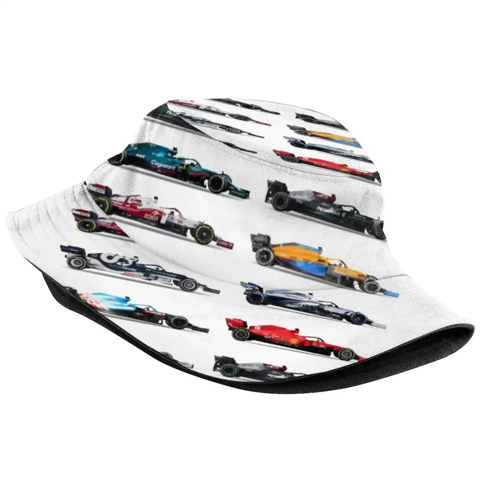 All Cars 2022 Flat Top Breathable Bucket Hats Racing 2022 Cars Pack Bottas Leclerc Gasly Russel Perez Kimmi 2022