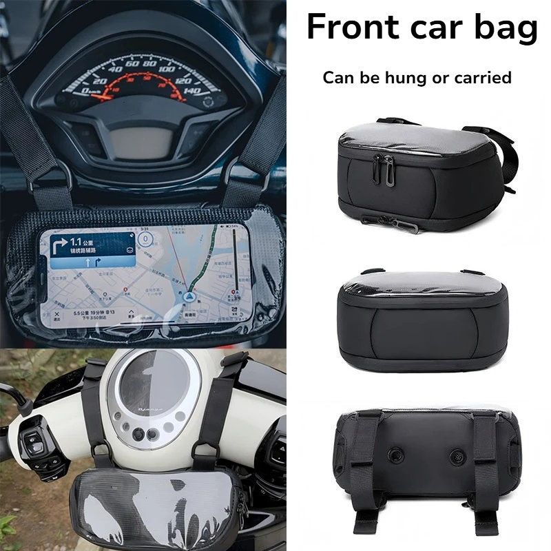 Motorcycle Bag Hanging Front Storage Bag Driver Shoulder Bag Motorcycle Modification Accessories Waterproof Suitable for VESPA
