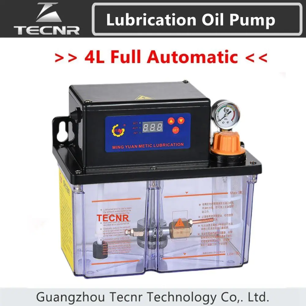 

CNC fully Automatic Lubrication oil pump 4L digital electronic timer gear pumps 220V for cnc machine TECNR