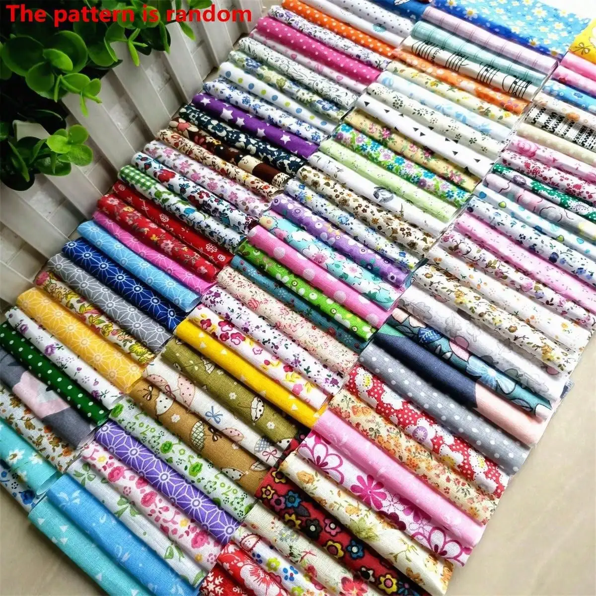 100pcs 10*10cm Plain Weave Thin Fabric For Diy Country Style Floral Small Cloth, Sewing Practice, Fun Handicraft Materials