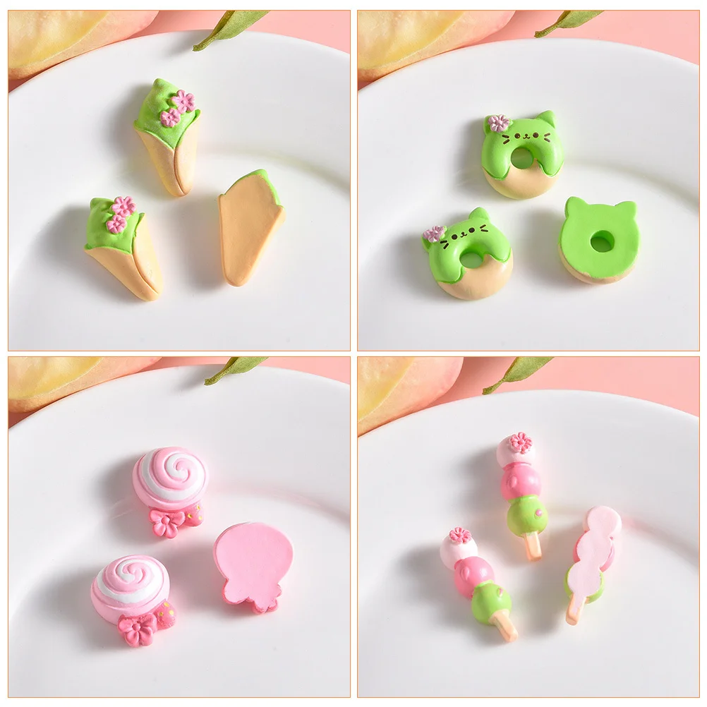 ชาร์มเรซิ่นรูปดอกไม้ 20 ชิ้น วัสดุงานฝีมือ DIY ทนทาน สำหรับตกแต่งเคสมือถือและเครื่องประดับ