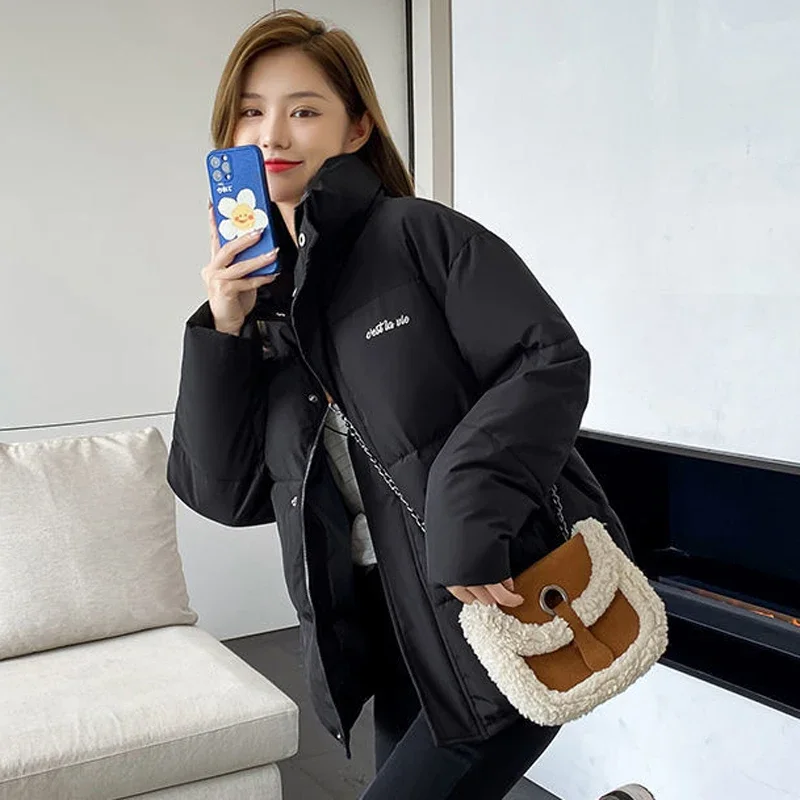 Cotton Clothes Women 2024 New Short Bread Clothes Loose Korean Fashion Long-sleeved Students Winter Thick Padded Jacket Coat Ins