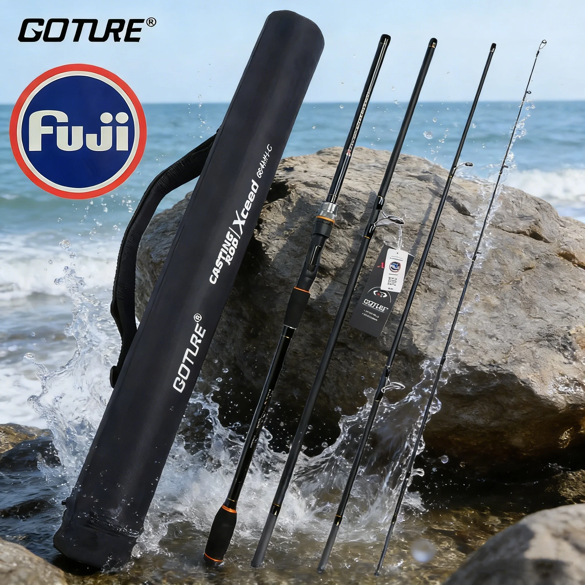 Caña carbono 30T japonés para spinning y baitcasting – Anillas Fuji - imagen 4