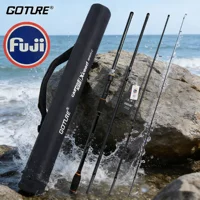 Caña de Pescar de Carbono 30T de Japón, Cañas de Spinning y Baitcasting Fuji de 1.98m-3.6m, Potencia M/ML/MH, Acción Rápida, Equipo de Viaje con Bolsa de Transporte