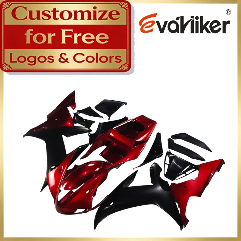 ABS Full Motorbike Fairing Kit For Yamaha YZFR1 2002 2003 red black YZF-R1 02 03 Motorcycle Replacement Body Cover Custom Color