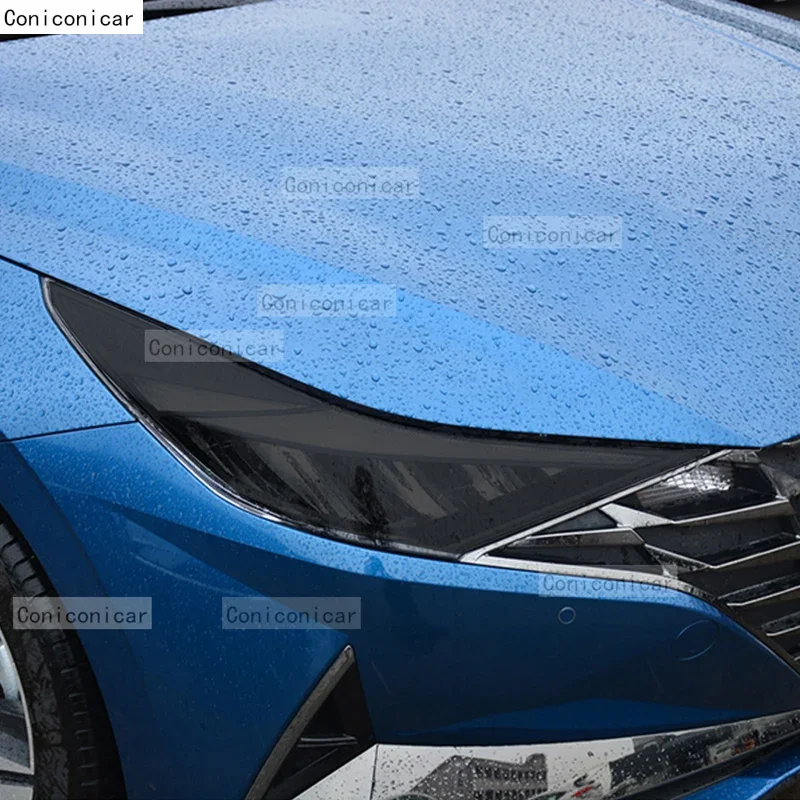 ملصق من البولي يوريثان لشركة هيونداي إلنترا N Line 2021-2022 سيارة العلوي طبقة رقيقة واقية الجبهة شفافة سوداء اكسسوارات PPF تجميل