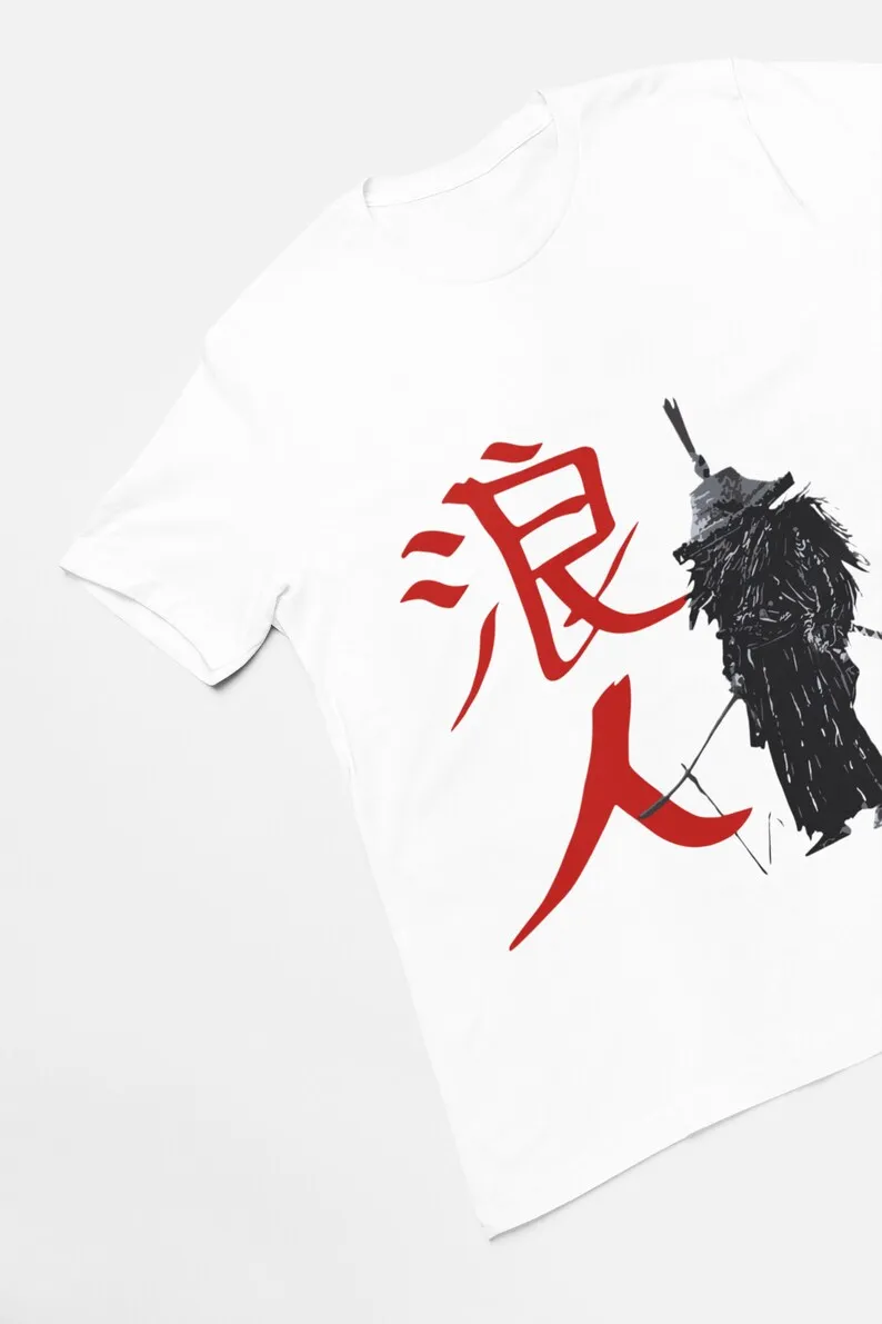 Unisex Ronin T-Shirt Ghost Of Tsushima, Jin Sakai T-Shirt, Sakai Clan, Japan T Shirt Clothing, Gift Ideas, Samurai Shirt