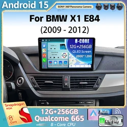 Android 15 Voor BMW X1 E84 2009-2012 2K QLED Android Autoradio Multimedia Video Player GPS AI Voice CarPlay 4G Stereo