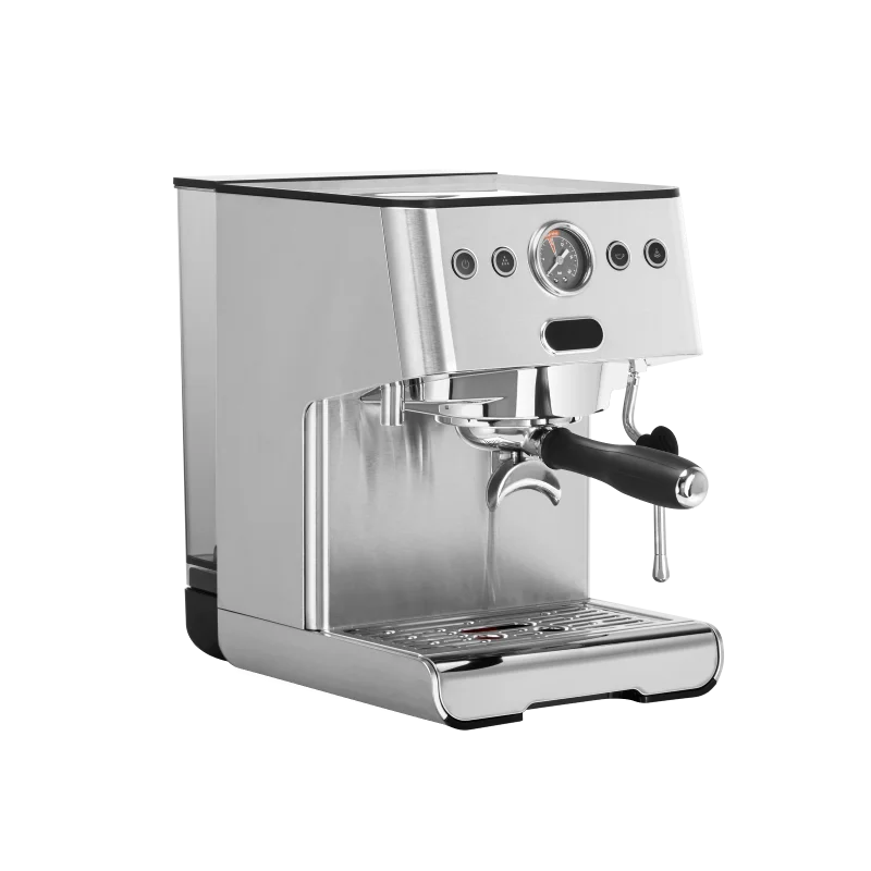 

Stainless Steel Commercial Espresso Coffee Machine with 15 Bar Pressure & Manual Control Suitable for Hotel Home and Outdoor Use