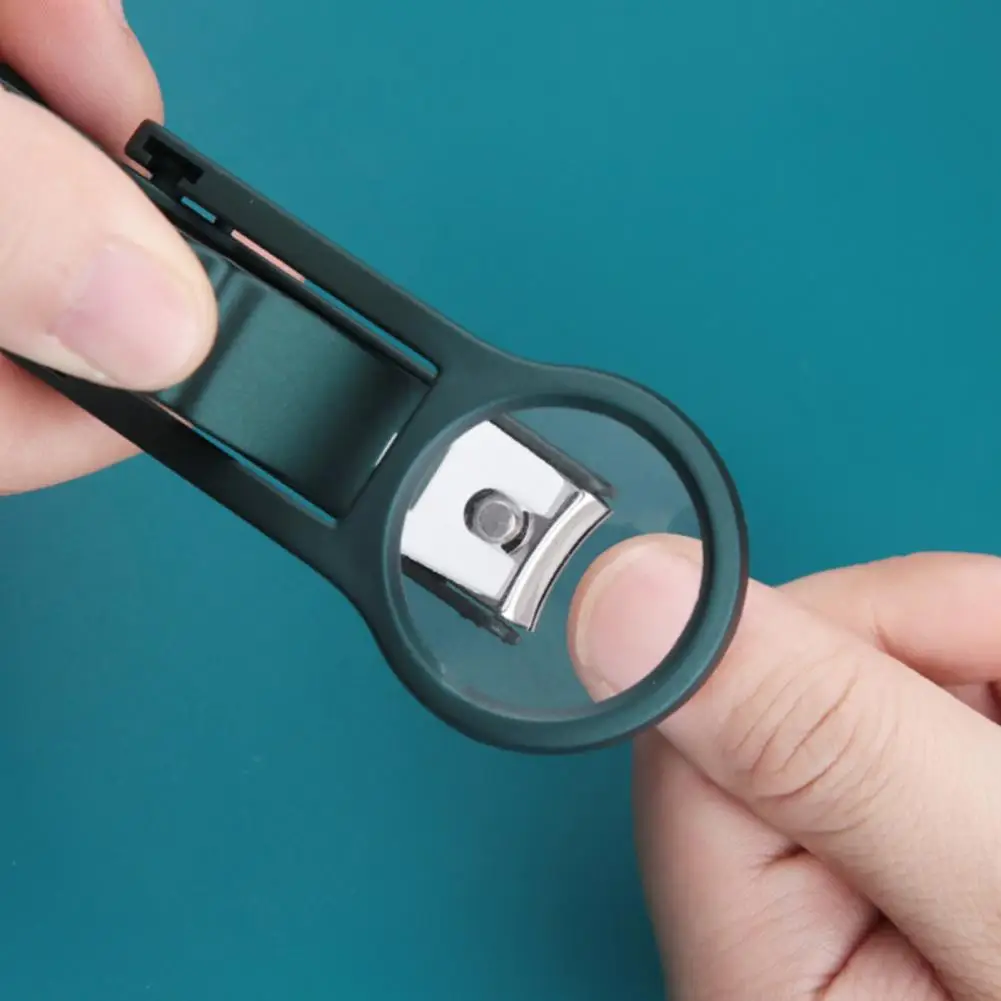 Nail Scissors with Magnifying Glass Practical Anti-splash Nail Clippers with Magnifying Glass for Elderly for Hands