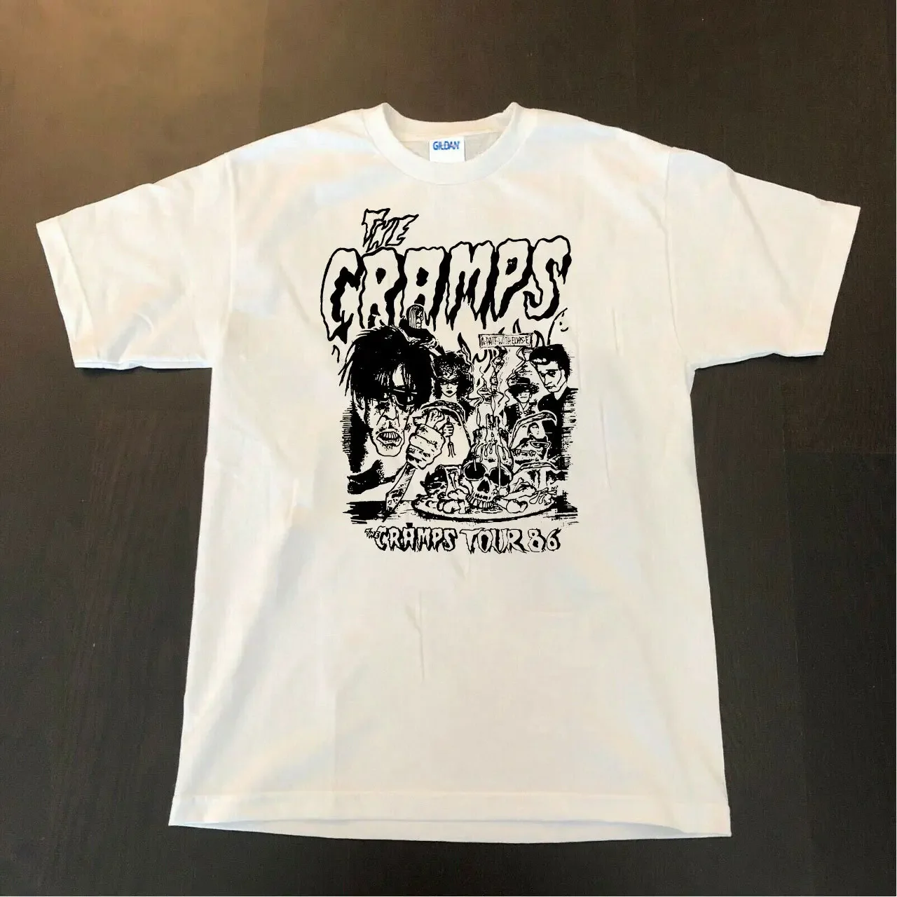 The Cramps Tour 86 T Shirt White SweaT s Long Sleeve Size S 4XL Adult High Quality Best