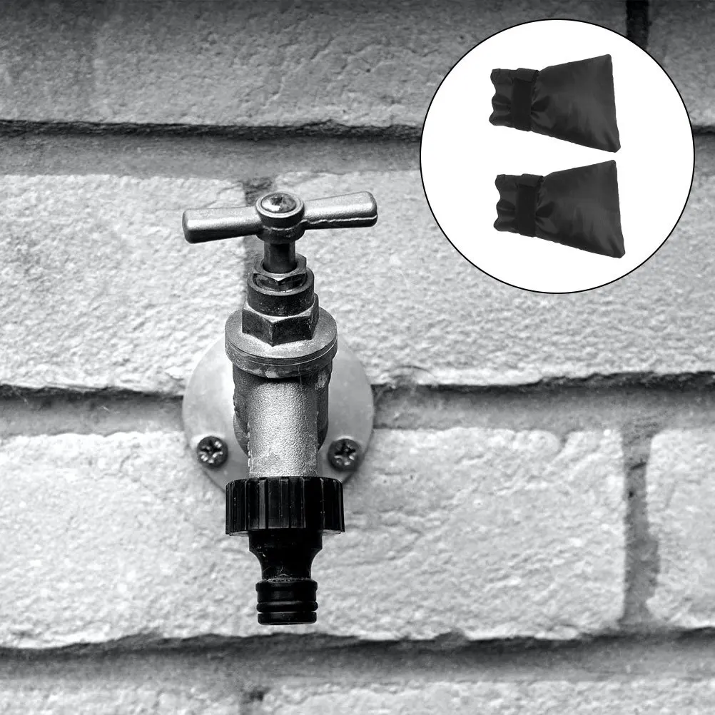 

2Pcs Outdoor Faucet Protection Cover Winter Anti-Icing Faucet Insulation Cover Thickened Thermal Waterproof Self-Adhesive