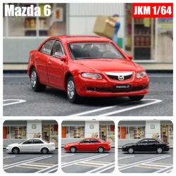 マツダ6ミニチュアおもちゃの車,jkm: 64プレミアムクラシック車,無料のホイール,ダイキャスト,亜鉛合金金属,ギフトコレクション