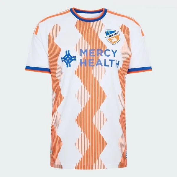 Cincinnati Home Soccer Jersey Men Short Sleeve Breathable Football Shirt Sport Uniform Fan Version Moto