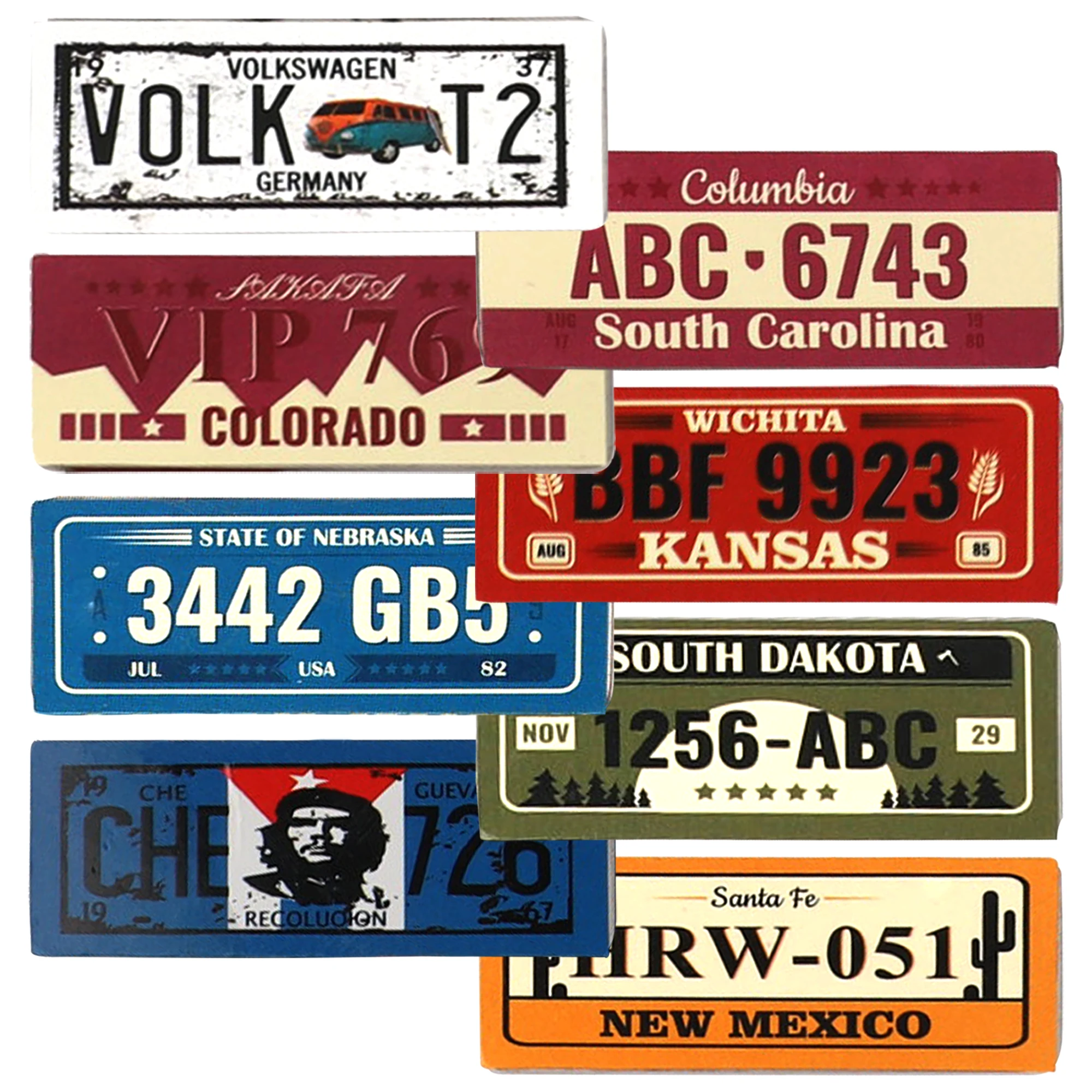 4PCS Metal RC Car License Plate Kit Decorations Accessories for Traxxas TRX-4 Tamiya CC01 Axial SCX10 D90 1/10 RC Crawler Car