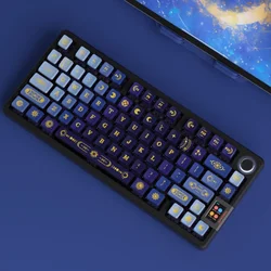 122 Keys Star Sky PBT+PC Crystal Keycap Mechanical Gamer Keyboard Gradient Pudding OEM Profile Backlit RGB Dye-Subbed Keycap