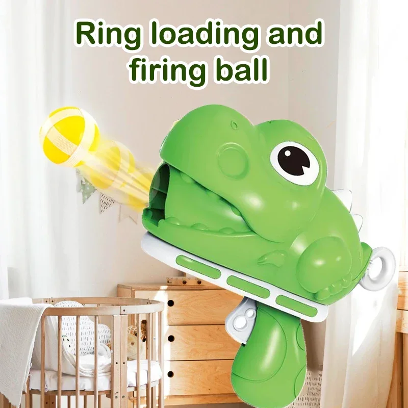 Dinosaur Mini Sticky Ball Gun Cute Outlook Children Exercise Shooting Game Toy Guns Soft Bullet Shot Toy for Kids