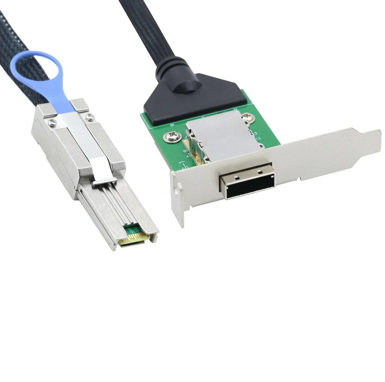 Mini SAS HD SFF-8088 26P male to HD-8088 female bend server adapter card conversion cable