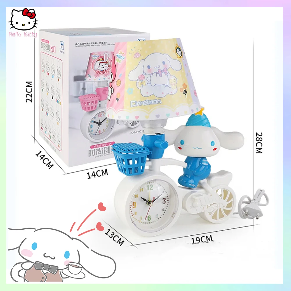 Cartoon Sanrioed Hello Kitty Night Light Kuromi Cinnamorol Kawaii Anime Kt studente dormitorio lampada da comodino ragazze sveglia lampada