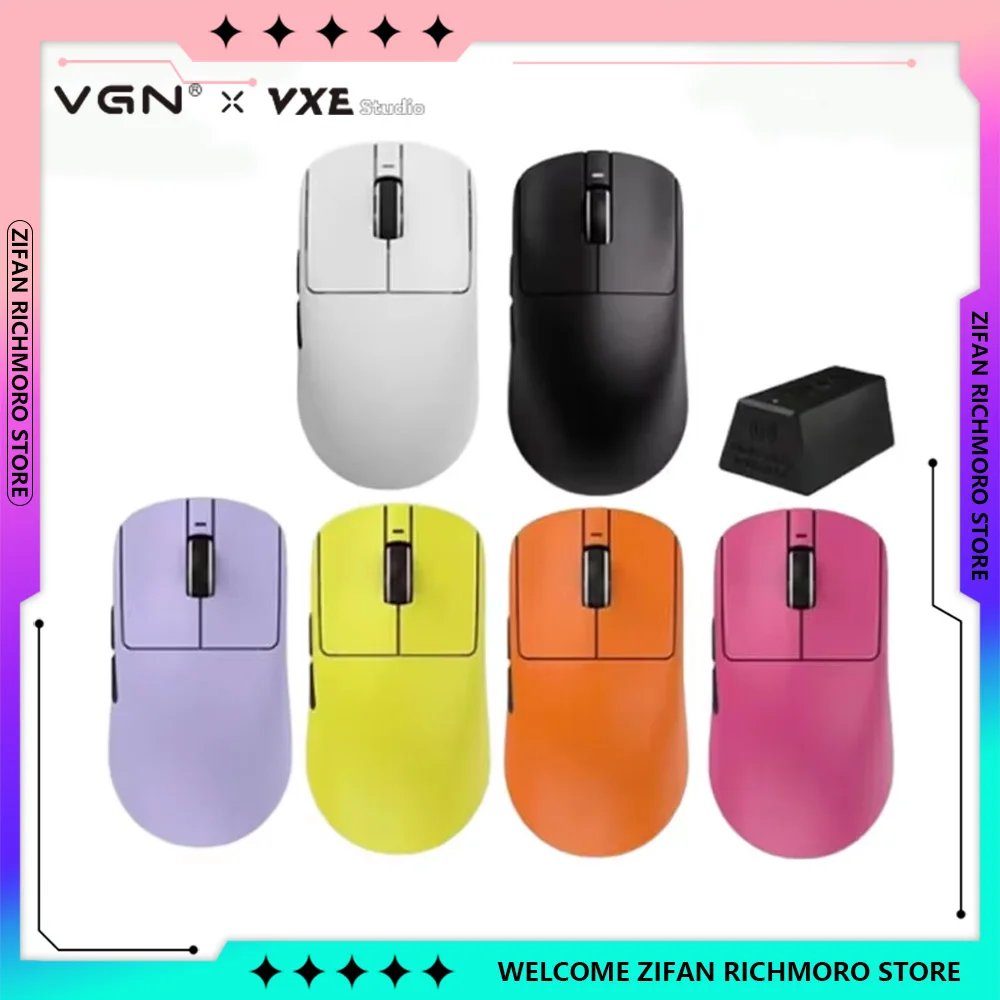 VGN VXE Dragonfly R1 PAW3395 Sensor Nordic 52840 2KHz FPS Gaming Mouse Smart Speed X Low Delay Wireless Mouse Gamer Customize