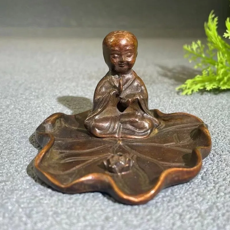 Antiqued copper with aged patina, 