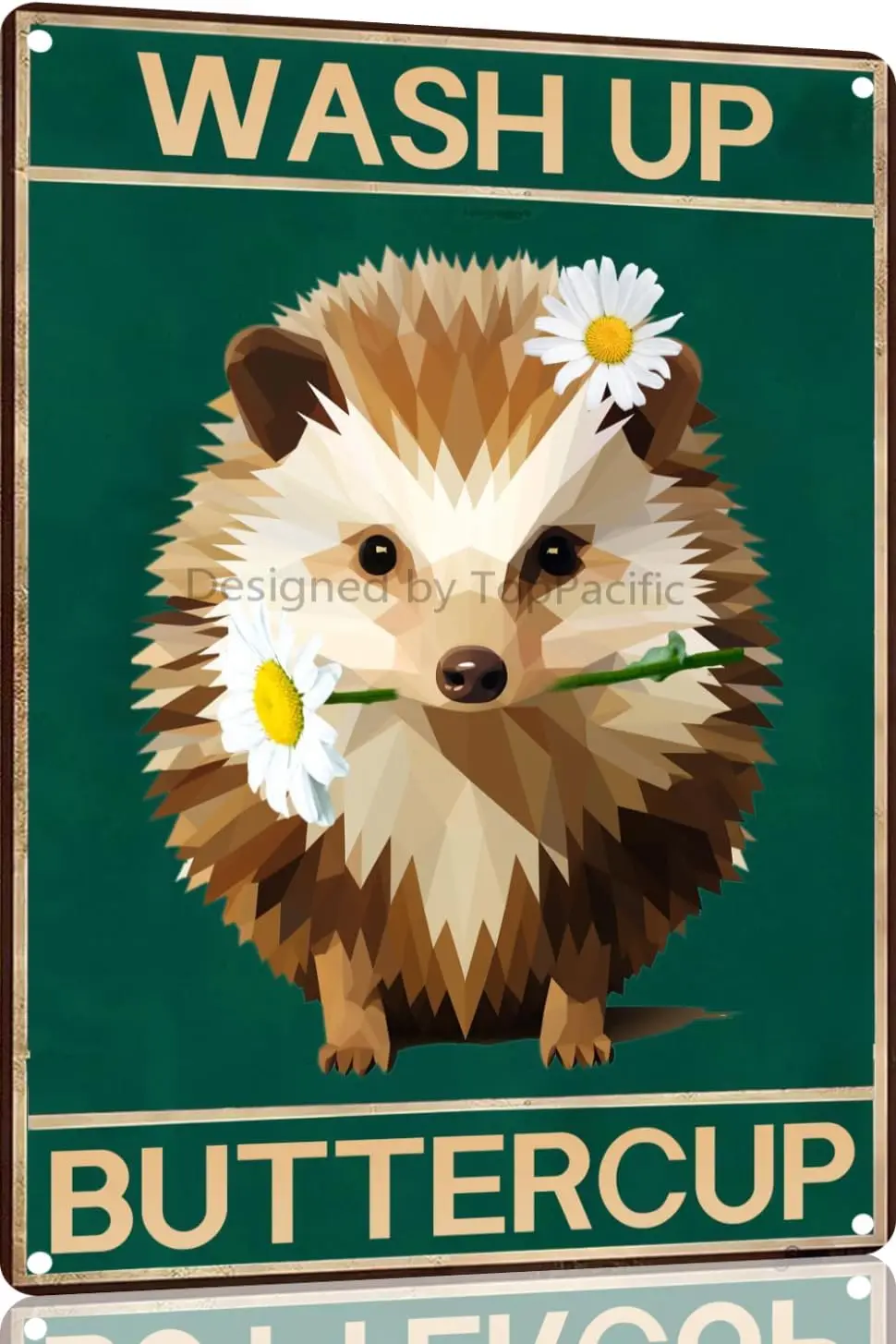 Hedgehog Wash Up Buttercup Vintage Aluminum Metal Poster Sign Decor Tin For Cafe Home Retro Club Bar Bathroom