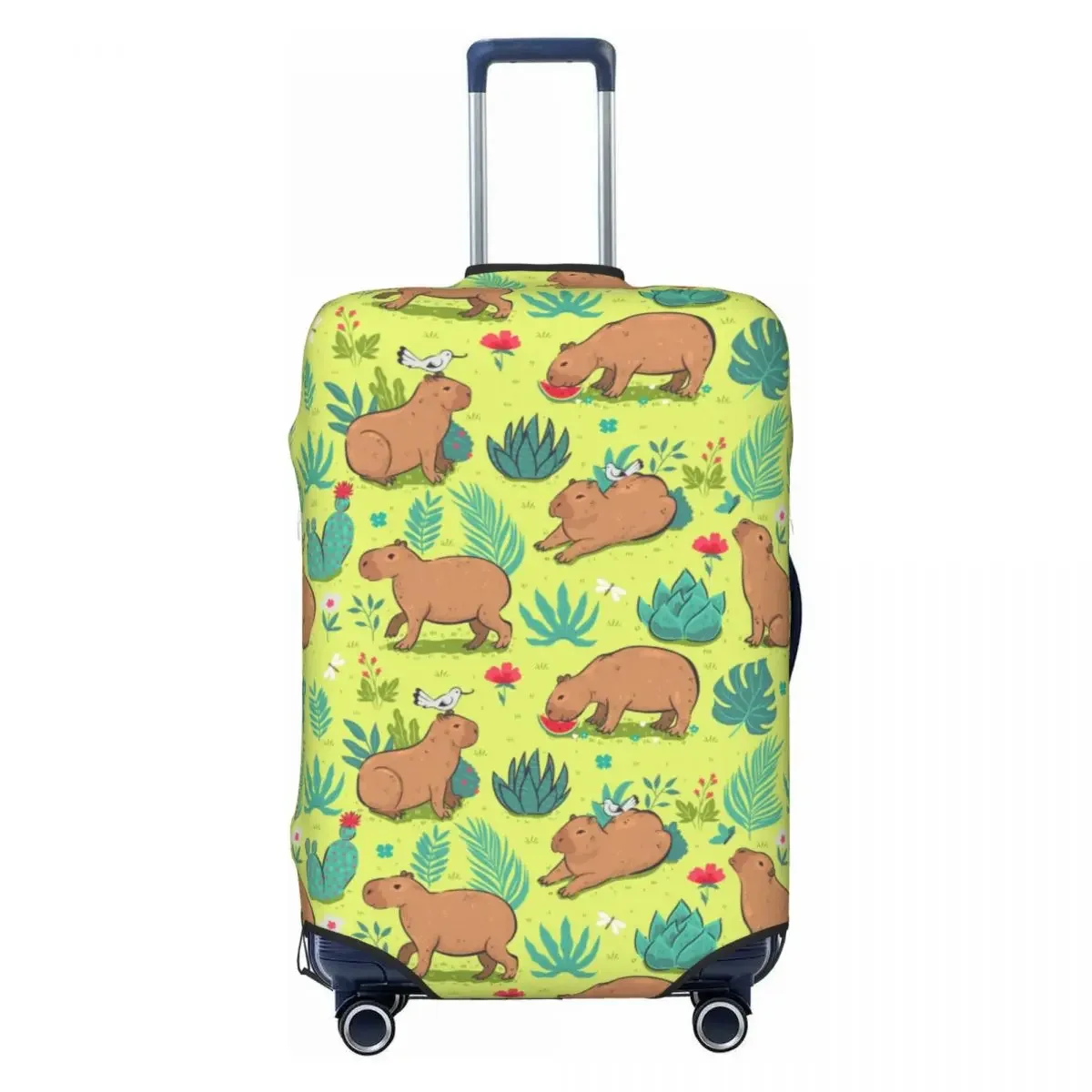 

Custom Cute Animal Capybara Travel Luggage Cover Elastic Suitcase Cover Protector Fit 18-32 Inch