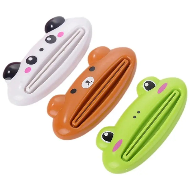 Toothpaste Squeezer Cute Cartoon Rolling Toothpaste Squeezer Multi-Purpose Toothpaste Cream Squeezers Bathroom Organizer