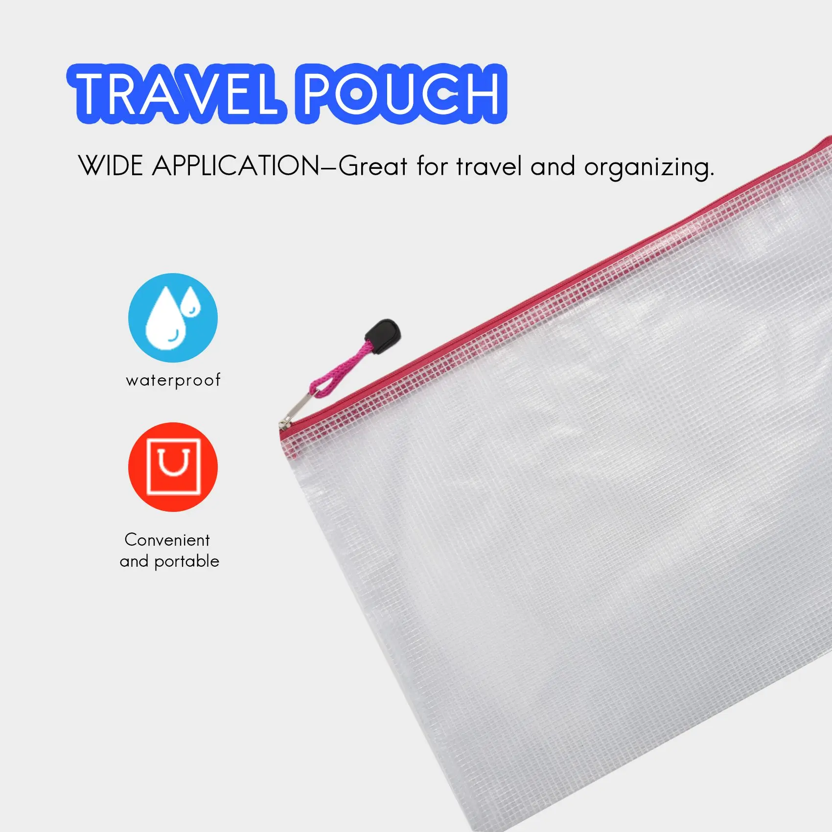 

Набор из 18 сетчатых сумок на молнии 8 размеров, водонепроницаемые папки для документов на молнии, многофункциональные дорожные сумки (9 цветов)