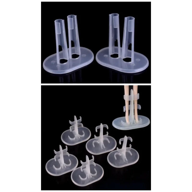 

20pcs 30CM Baby Stand Transparent Clip Leg Stand Toy Accessories Plastic Standing Exhibition Stand