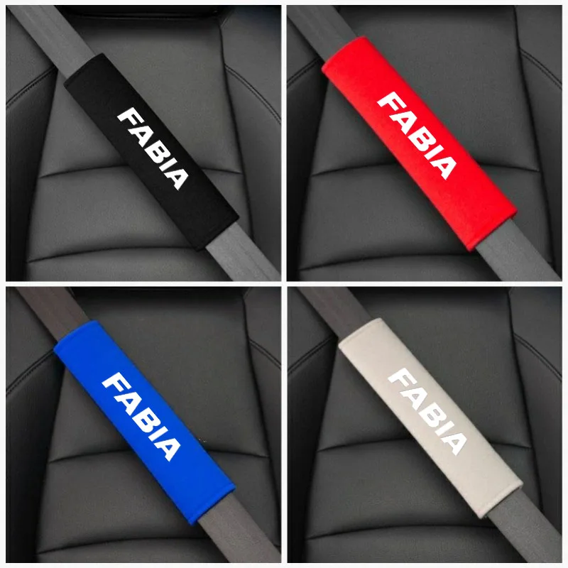 

Car Seat Belt Shoulder Cover Breathable Protection Safety SeatBelt Pad For Skoda Fabia Auto Accessories