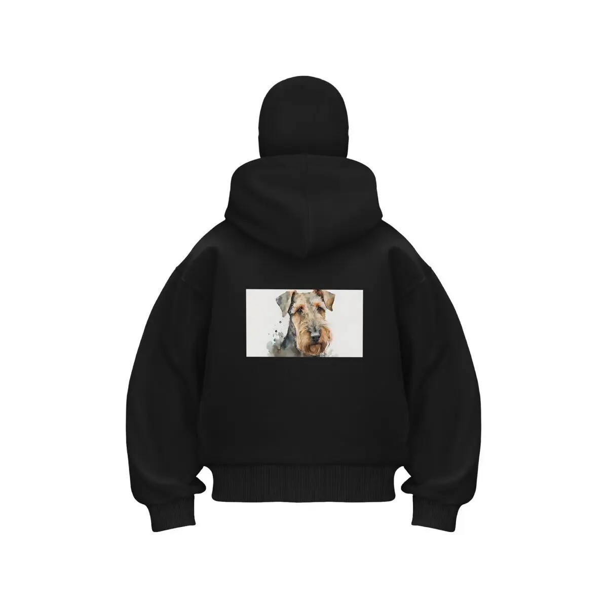 

Airedale Dog акварельный портрет искусства мужская уличная теплая Балаклава толстовка на молнии зимняя повседневная толстовка
