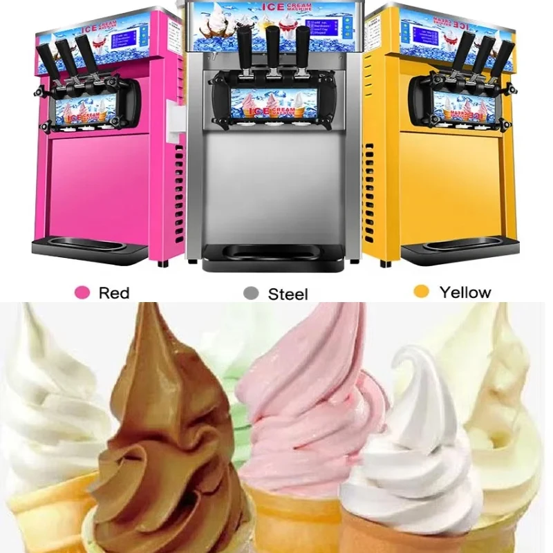 

Commercial Ice Cream Machine With Led Display Screens Soft Serve Ice Cream Machine Counter Top