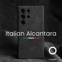 Magnetic ALCANTARA Case for Samsung Galaxy S25 S24 Ultra 5G Luxury Business Supercar Same Luxury Suede Leather Phone Cases