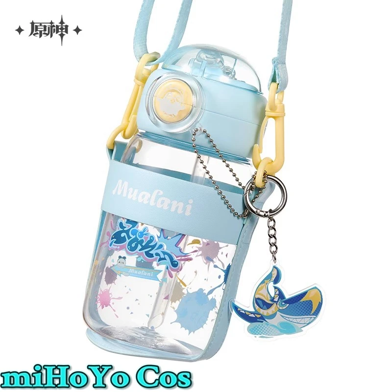 

[Genuine] miHoYo Game Genshin Impact Mualani Outdoor Convenient Crossbody Water Cup Anime Cartoon Accessories Halloween Gift