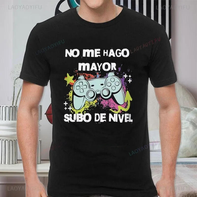 Camiseta divertida con estampado para hombre, camisa Retro de algodón a la moda para Fans de los juegos españoles, regalo de papá Geek