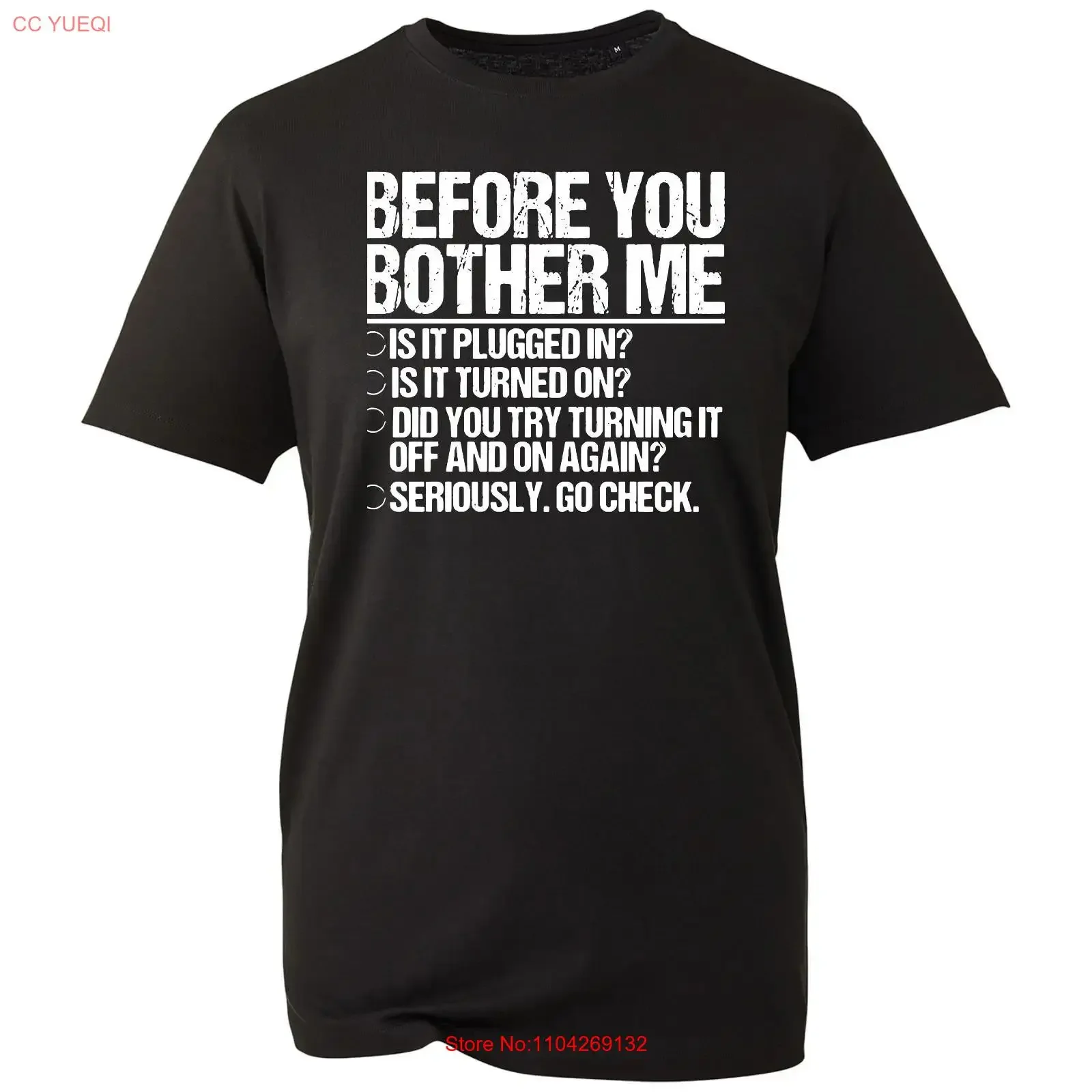 Funny IT T shirt Before You Bother Me Office Rude Top Workwear long or short sleeves vintage Washed Soft Stylish Breathable