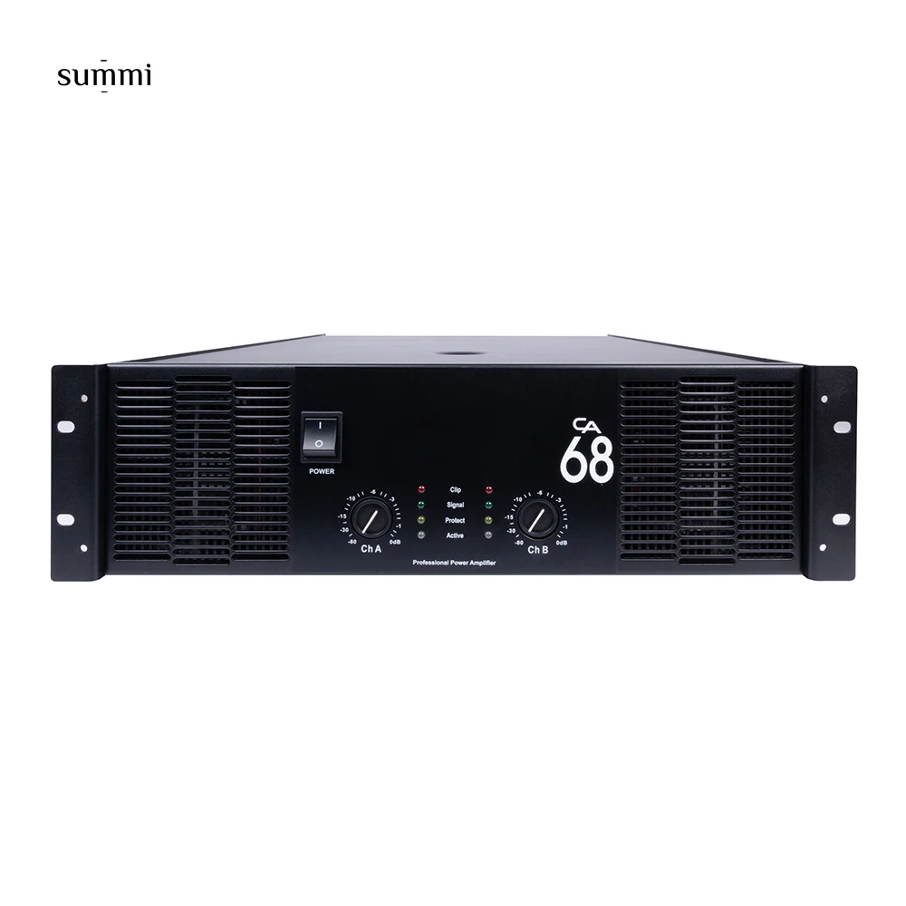 

CA68 Professional 2*1600 Watt Class H DJ Power Amplifier KTV Outdoor Audio Power Amplifier For Performance