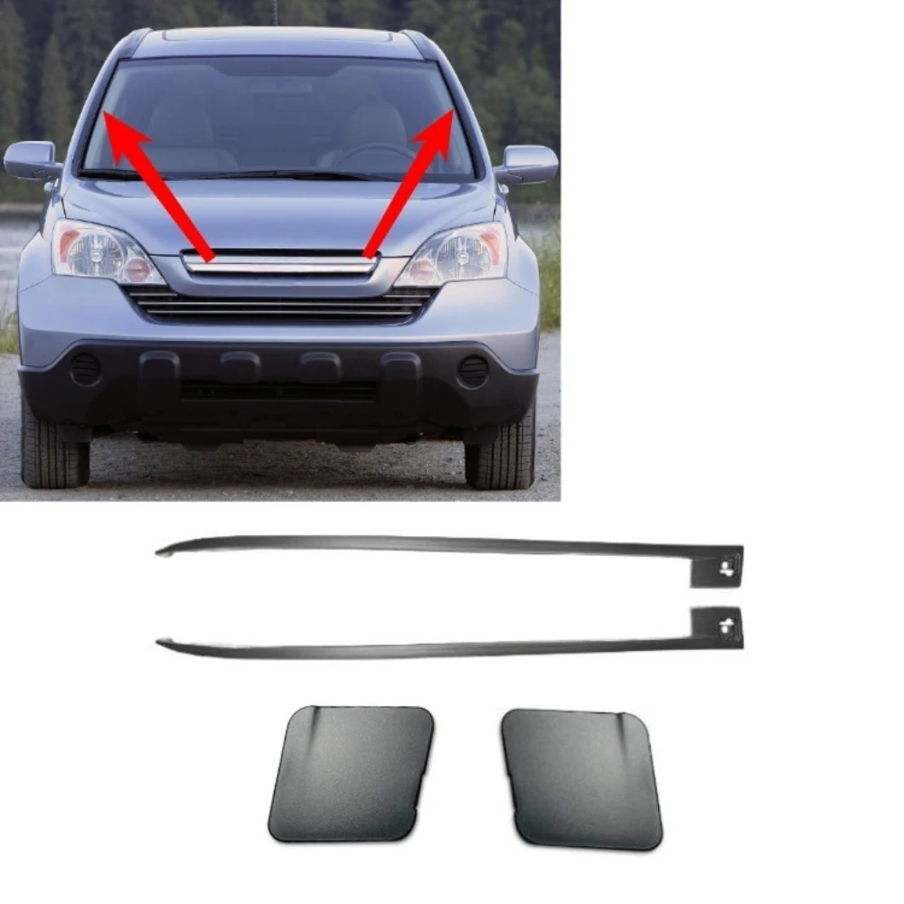 1 Pair Front Windshield Garnish Shell for Honda CR-V 2007-2011 Side Molding with Trim Cover Waterproof Seal Strip 73162-SXS-A01