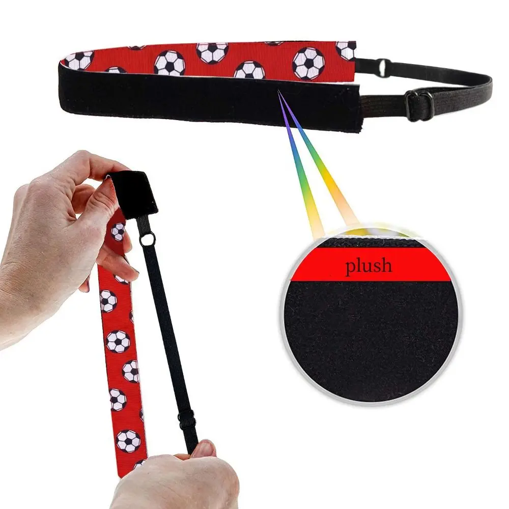 

1pcs New No Slip Football Headband Football Printed Stretch Elastic Sports Sweatband Adjustable Sports Head Bands Women